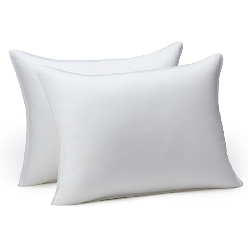 Sleepcraft Bedding White Down Alternative Bed Pillows, Standard Size, Set of 2