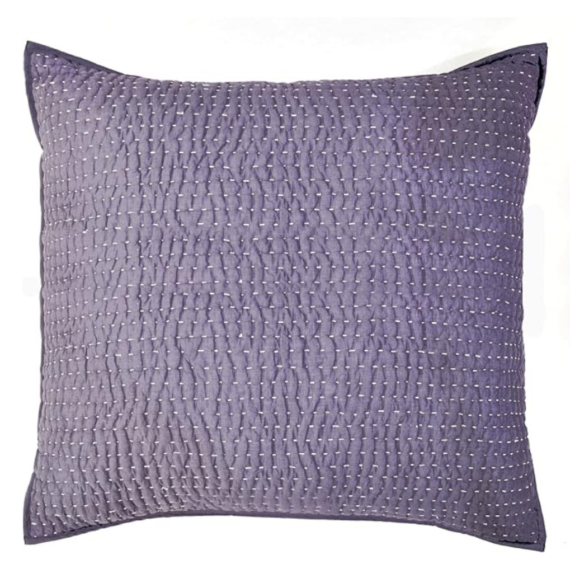 Sleepcraft Bedding Lavender Hand Quilted Kantha Cushion Cover