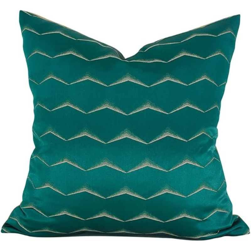 Sleepcraft Bedding Teal Embroidered Chevron Cushion Cover