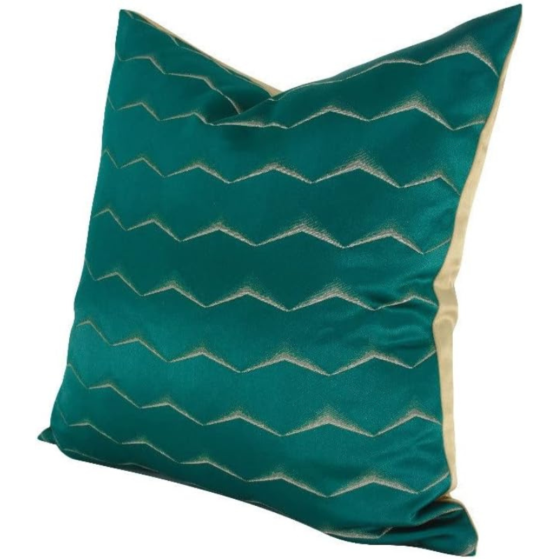 Sleepcraft Bedding Teal Embroidered Chevron Cushion Cover